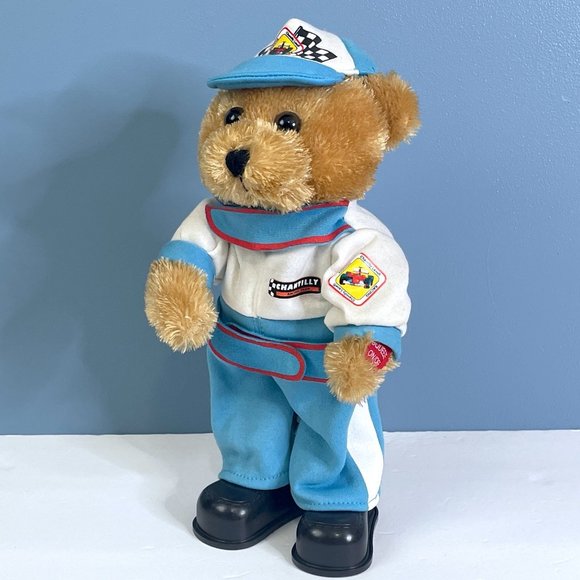 RARE PBC Chantilly Racing Teddy Bear Sings BORN TO BE WILD 13" Plush Stuffed Toy - Picture 5 of 9